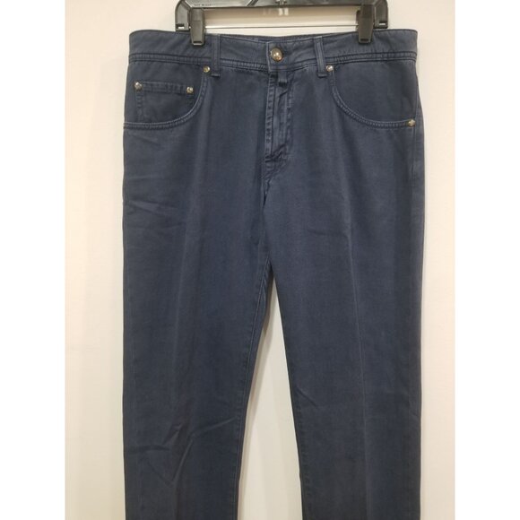 Cesare Attolini 5 Pocket Blue Jeans Size 31 New With Tags. - Picture 3 of 6